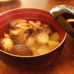 蕎麦 たじま - 冬瓜　木の子　海老しんじょ　スープ