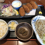 あわの家 - カキフライと蕎麦のランチ