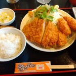 カツ亭 - ロース牡蠣定食❗️