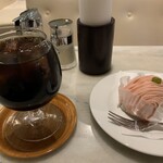 カトレア - 桜モンブランとアイスコーヒーです。（2021年3月）
