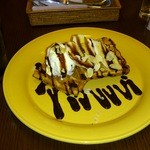 山猫軒 - チョコバナナワッフル  コーヒー付 1200円やったかな！？