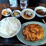 中華味処 悟空 - 日替わり定食：玉子のチリソース炒め（\900）