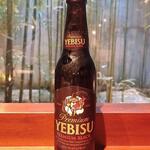 Ebisu bottled beer black (small bottle) 570 yen