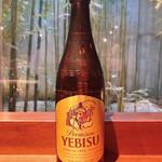 Ebisu bottled beer (medium bottle) 680 yen