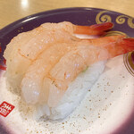 回転寿し トリトン - 【2021年03月】生なんばんえび(余市産)＠280円。