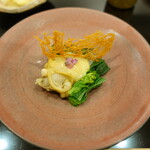 あま木 - 三河あさり酢味噌、ナマコの卵巣のオーブン焼き