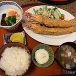 魚大 - ジャンボエビフライ定食