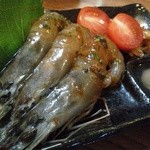 居酒屋 兀突骨 - 生エビのエスニック風　アンチョビソース添え