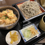 Soba Chou Basu Senta Maeten - 鶏天丼とそばセット500円