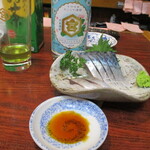 丸千葉 - 先週キープしたキンミヤと、〆さば。