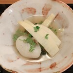 赤坂 きた福 - 筍と鮑の炊き合せ