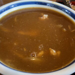 はせ川 - カレー南蛮せいろのつけ汁
タマネギ、豚肉入ってます。