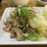 大衆酒場マルヤ瓦町 - 豚肉とキャベツの味噌炒め