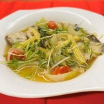 旬魚と季節野菜のアクアパッツァ