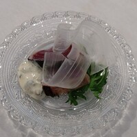 リストランテ ラ ソリア - 小さな前菜　カツオのカルパッチョ