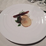 ラ・ヴェルデュール - メインデザート　チョコレートのムースと洋梨のスフレグラス