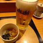 Kaisendokoro Sushitsune - ビールを頼んだはいいが