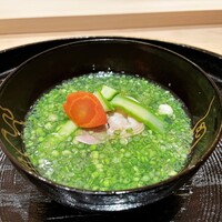 日本料理 研野 - 蛤　アスパラガス　芹　柚子花