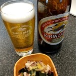 すしざんまい - 瓶ビールとお通し