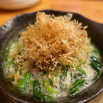 日の丸や - とろろとほうれん草のお浸し