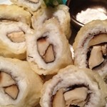 酒菜 竹のした - 鱧と松茸の揚物