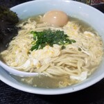 塩そば専門店 桑ばら - 蟹味噌の卵とじ塩そば 〆ごはん付き