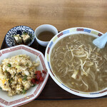 新幹線ラーメン - 味噌ラーメン半チャンセット