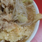 ラーメン二郎 - ヤサイのフォルムが攻撃的だ。