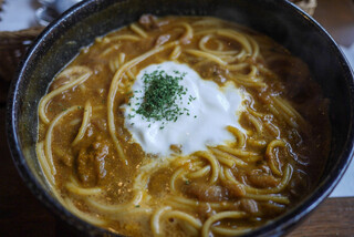 珈琲はうす あんず村 - どんすぱ　カレー味　Ｌ