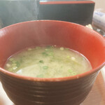 焼津港 みなみ - あわてず、あおさの味噌汁を堪能します。