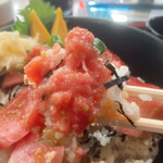 焼津港 みなみ - ネギトロはご飯と共に