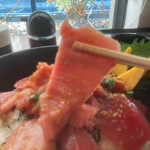 焼津港 みなみ - 残念！ボケてる〜大トロの甘さを堪能