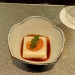 天婦羅 縁 - 突出しの海胆豆腐