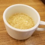 美食焼肉トラジ 葉菜 - セットのスープ(飲みかけ)