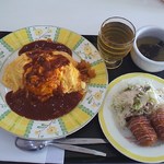 Omuraisu - オムライス・シーフードクリームコロッケ900円　※以前頂いた写真もアップしておきます。