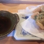 ひがしやま - ひがしやまコース　　海老と青菜のかきあげ