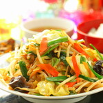 Stir-fried vegetable set meal