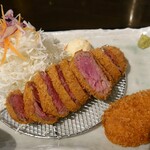 Gyuukatsu Tonkatsu Jojokichi - サーロイン牛カツ&カニコロ