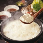 Boiled tofu and vegetable small pot