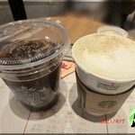 スターバックスコーヒー - コーヒープレス（スマトラ・アイス）＆カフェミスト（ホット）