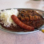 カレーのチャンピオン - Ｌカツカレー大盛￥７９０
(ウィンナーはモテコの無料券より～)

