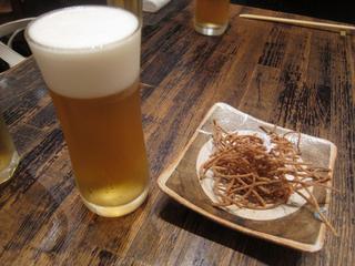 Azabu Kawakamian - 生ビール＆蕎麦かりんとう