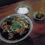 肉うどん セイセイ - 肉肉うどん[小](¥850)
                                めし[小](¥150)