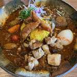 スープカレーなっぱ - 鶏ざんまい（ご飯普通180g）4辛　1250円