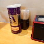 麺屋TASUKU - 2021年4月　シンプルな卓上の薬味