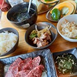 近江牛肥育牧場直営 ホルモン焼肉 犇 カメチク - 近江牛赤身定食　1500円税込