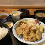 海鮮問屋仲見世 - 豚天おろしポン酢定食600円