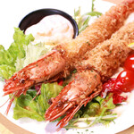 Natural large fried shrimp