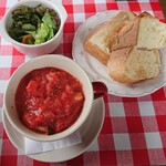 ミディリュヌ - チキントマトクリ－ムセット（パン）1,150円　2020/08