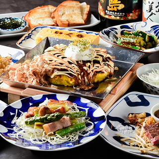 2時間飲み放題付き ちょっといいコース 5500円 鉄板焼酒場いくら 西鉄福岡 天神 鉄板焼き 食べログ